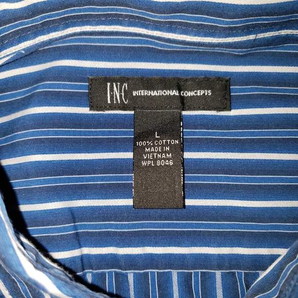 INC International Concepts Long Sleeve Button-Down Shirt – Men’s Size L - Picture 5 of 9